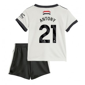 Manchester United Antony #21 Tredje Kläder Barn 2024-25 Kortärmad (+ Korta byxor)